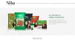 Desktop Screenshot of nehaherbals.com